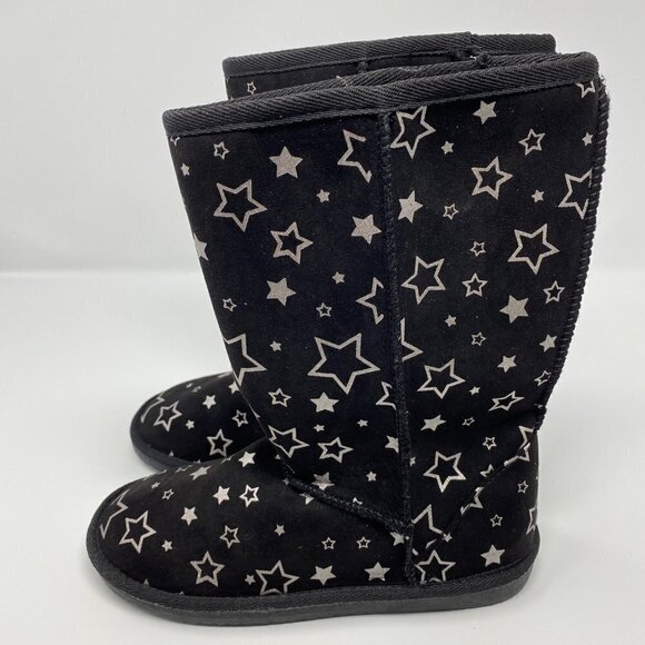 Airwalk EMMA Black Stars Junior Girls Winter Boots Size 3 - Picture 7 of 11